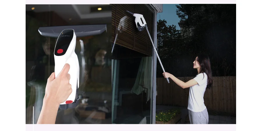 JIMMY window cleaner for use at different angles for mirrors, windows, windshields and showers.