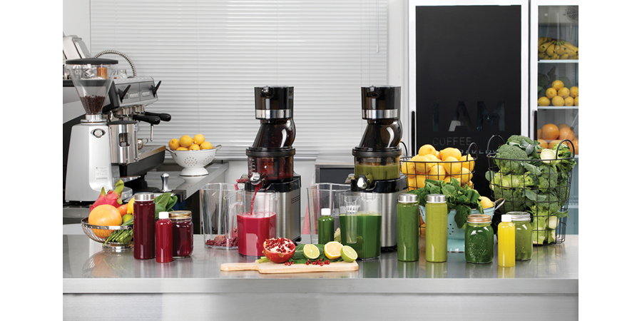 An industrial juicer with a powerful and quiet 200 watt motor